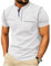 Sailwind Men's Henley T-Shirts Summer Short Sleeve T-Shirts for Men UK Casual Classic Tee Lightweight Top with Front Pocket (White, 2XL)