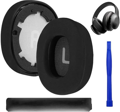 1 Par Almohadillas y 1 Diadema de Repuesto para Auriculares JBL Tune 700 (700BT)/710 (710BT)/720 (720BT)/750 (750BT, 750BTNC), Tune 760 (760NC), Espuma Viscoelástica y Cuero Proteico