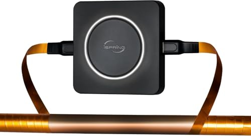 iSpring ED2000S Descalcificador para Toda la Casa, Acondicionador Electrónico de Agua Dura Sin Sal, Diseño con Luz LED Respirante y Imán, Previene la Formación de Óxido y Sarro