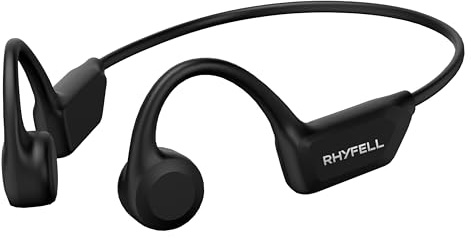 Rhyfell Bone Conduction Headphones, Bluetooth 6.0 Sport Headphones, 8h Battery Life, 28g Lightweight,Type-C, Suitable for Running, Cycling and Fitness, Black