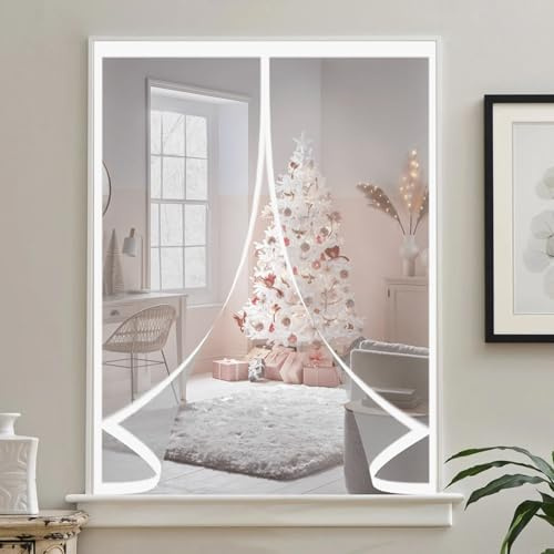 Thermo Fenster Vorhang 146 x 128 cm Thermo Kälteschutz Winter Wasserdicht Und Warme, Winddicht, Wärmeisolierte Thermovorhang für Fenster, Zimmertür, Balkon, A