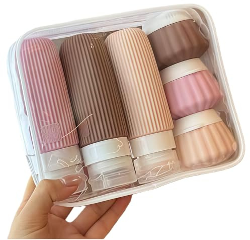 QIANSSE 6 Pack 90ml Silicone Travel Bottles Leak Proof Toiletry Containers