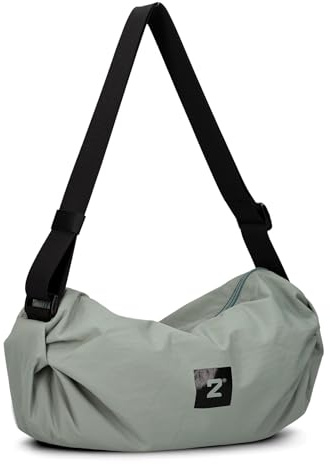 Zwei Damen Moon Bag BONNY BO70 Umhängetasche 6 Liter, leichte Nylon Crossbody Bag im Casual Stil, sportliche Handtasche mit Reißverschluss, Innenfächern, wasserabweisend