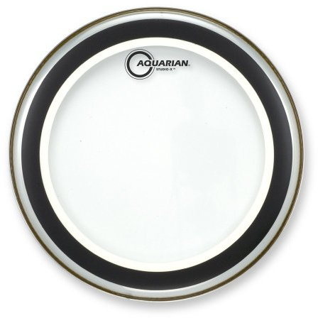 Aquarian Studio X 20 cm (8 Zoll) Drumhead / Schlagzeugfell mit Dämpfungsring, transparent