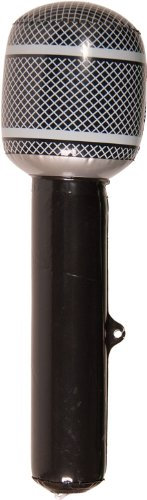Inflatable Black Microphone Musical Joke Fancy Dress