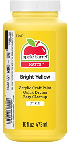 Apple Barrel Acrylic Paint in Assorted Colors (16 Ounce), 21131 Bright Yellow