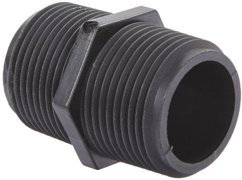Banjo NIP100-SH Polypropylene Pipe Fitting, Short Nipple, Schedule 80, 1 NPT Male, 2 Length