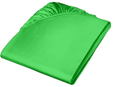 Fleuresse Colours 9100 Fb. 7048 Spannlaken Uni, 200 x 200 cm, grasgrün