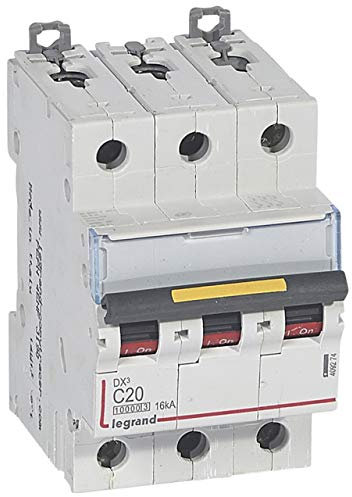 Disjoncteur DX³ 10000-16kA - 3P - 400V~ - 20A - courbe C - 3 modules