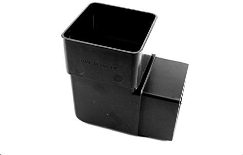 Marshall Tufflex Square 65mm Down Pipe 90 Degree Angle Bend Elbow RWSB1 Black White Brown Clay (Black)