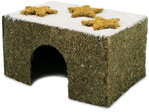 JR Farm Winter Heu-Haus groß 450 g (Weihnachten, für alle Nager und Zwergkaninchen, stimmungsvoll, X-Mas, Christmas)