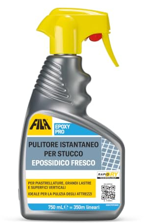 FILA Solutions EPOXY PRO Pulitore Stucco Epossidico Gres - 750ml | Detergente spray rapido per eliminare residui di stucco epossidico fresco durante la posa delle piastrelle