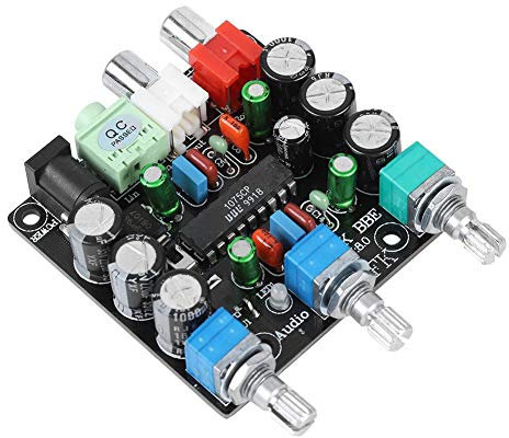 ASHATA 2-Kanal HiFi Preamplifier Vorverstärker Platine für Lautsprecher, Schwarz, Metall, Oberflächenmontage, ASHATA154xd0couy