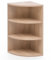 FineBuy Eckregal 30 x 60 x 30 cm in Holz, Wandregal - Winkelregal mit 3 Regal Ebenen, Küchenregal Hängend, Standregal Regal Bücherregal