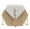 Bausweety Sac à bandoulière en paille pour femme, blanc, 白