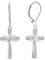 YL Kreuz Ohrringe 925 Sterling Silber mit Weißes Gold Vergoldet Kruzifix und Unendlichkeit Ohrringe Schmuck für Damen