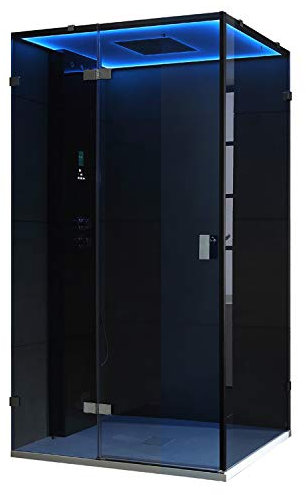 AWT Dampfdusche LD107F15 schwarz/120x90/links