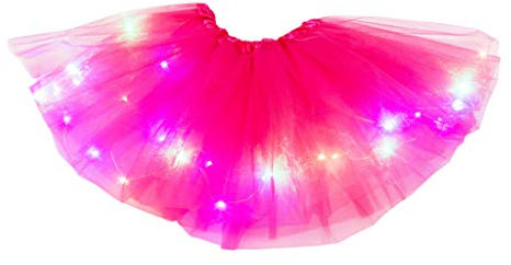 Lazzboy Tutu-Rock Womens Paillette Elastischer kurzer Rock(X-Pink,M)