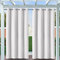 Clothink Outdoor Vorhang Wetterfest Mit Ösen, Outdoorvorhänge Wasserdicht Outdoor Gardinen Sonnenschutz Sichtschutz für Balkon Pergola Terrasse Veranda (132x245cm, 1 Stück, Grau-Weiß)