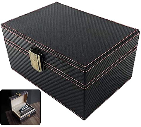 AtfArt Faraday Box für Autoschlüssel, Signalblocker-Box, Kohlefaser, klein (11,5 x 9,5 x 6,5 cm)