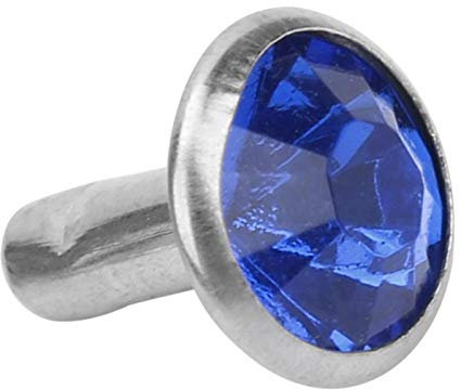 100 pezzi di strass rivetto, 8mm di cristallo diamante rivetti borchie strass rivetti bordo argento cristallo fai da te moda strass chiodi borchie per artigianato in pelle fai da te(Profondo blu)