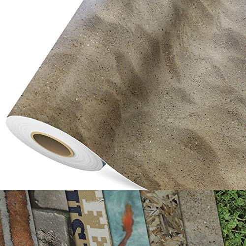 CV Rivestimento per pavimento in PVC extra resistente all'abrasione (espanso), stampa foto Spiaggia di sabbia, superficie strutturata, al metro (200 x 150 cm)