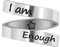 LucBuy Inspirierende Ringe, Edelstahl-Fingerring mit Gravur Keep Going, US Größe 8-9, Offene Daumenbänder, Spiralgewickelte Twist-Ringe, Schmuckgeschenke für Männer und Frauen (A5)