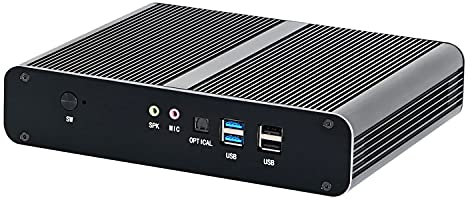 HUNSN 4K Mini PC, Small Computer, Server, HTPC, Intel Core I5 1035G1 1035G4, Windows 11 or Linux Ubuntu, BM27, WiFi, BT, 2 x HDMI, 2 x LAN, Optical, 4G Support, 8G RAM DDR4, 128G SSD