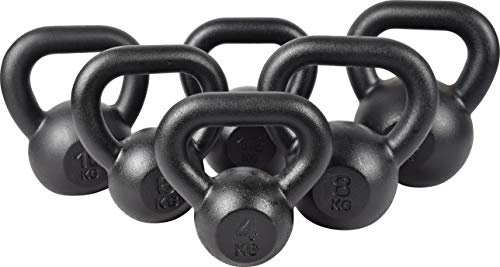 Gusseisen Kettlebell Heavy Weight Kettle Bell für Kraft- und Cardio-Training Hantel 28kg KAWMET