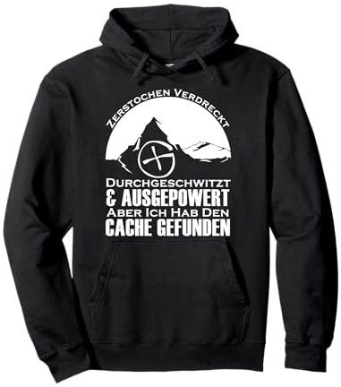 Geocacher Geschenk Zerstochen & Durchgeschwitzt Geocaching Pullover Hoodie