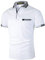 GNRSPTY Herren Poloshirts Kurzarm Baumwolle Polo Shirts Männer Slim Fit Polohemd Golf Farbe Nähen T-Shirt S-XXL,Weiß 1,XL