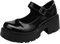 Women's Mary Jane Platform Dress Pumps - Sweet Toe Ankle Lolita Gothic Chunky Platform Shoes - Patent Leather