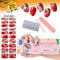 EBANKU Halloween Full Wrap Nail Art Stickers,20pcs Halloween Nail Gel Polish Strips Self-Adhesive Skull Stickers with Nail File Stick and Sealing Strip (UV/LED Lamp Required)