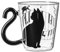 Mug musique silhouette chat avec ance queue tasse originale