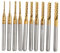 Set di Punte per Fresa a fresatrice fresatrice Candela Rivestite in Titanio da 10 Pezzi Punte per Fresa CNC con Gambo da 1/8 Punte per Incisione Fresa 1,0-3,0 Mm