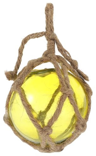 FOMIYES Glass Fishing Float Glass Fishing Buoy Ball Decor Nautical Coastal Float Ball Christmas Weddings Beach Ornaments, Navy, 9*9cm, (513E1497CW)