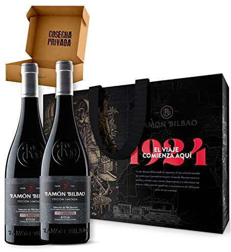 Estuche Exclusivo Regalo Ramon Bilbao Edicion Limitada- Estuche Regalo Vino - Envío Gratis 24h - 2 Botellas de Vino Tinto -Enviado por Cosecha Privada