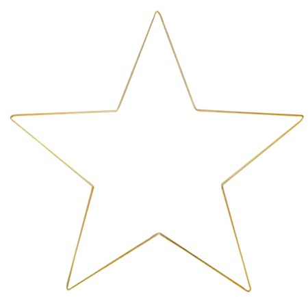 BESPORTBLE 1 Stücke Gold Deko Ringe Sterne Metallring Drahtringe zum Basteln Kranz Ringe für DIY Stern Hochzeitskranz Türkranz Wandkranz Weihnachtskranz Halloween Weihnachten