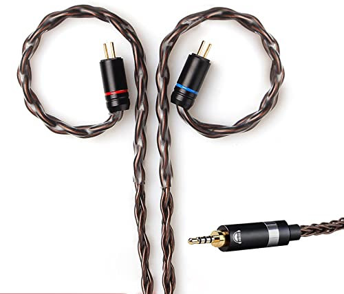 okcsc 0.78 2 Pin Earphone Cable, Upgraded Replacement with 2.5mm Plug, Compatible with Shure, Astell&Kern, FiiO & More, 120cm Length