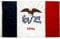 GORISE Iowa Staatsflagge, 90 x 152 cm, bestickte Nylon-Flagge von Iowa, IA-Flagge, US-Hofflagge von Iowa (Iowa Flagge, 90 x 152 cm)