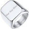 Bestyle Quadrat-ring Herren Siegelring Gravur Personalisiert Initialenring Mädchenring Hip Hop Ring Signetring Silber 57