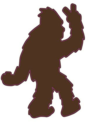 WickedGoodz Bigfoot Peace Magnet – Sasquatch Magnetischer Autoaufkleber