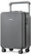 TUPLUS Koffer Trolley ABS Rollkoffer mit 4 Rollen Reisekoffer Handgepäck Hartschalenkoffer, Impression Serie,56 x 36.5 x 22 cm/ 38L,Grau