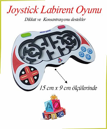 El juego de laberinto de joystick de colores de madera promueve la precaución y la concentración