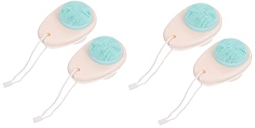 FRCOLOR 4 Stück Doppelseitige Gesichtsreinigungsbürste Gesichtsbürste Gesichtslotion Für Frauen Doppelseitige Bürste Silikonschrubber Sauber Greifen Handbuch 3d Kieselgel Make-up Pinsel