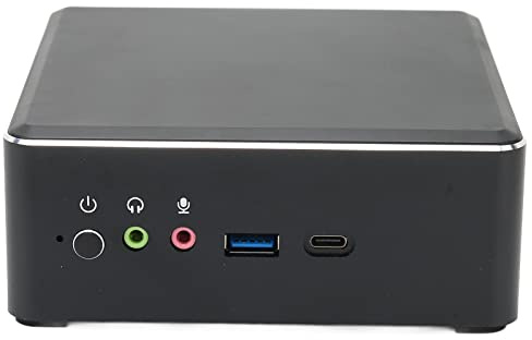 Bewinner Desktop Computer für 10, PC Quad Core Radeon Vega 10 Grafik, 8GB+128GB/256GB/512GB ROM, 2,0GHz Bis 3,6GHz, 4K HD, Typ C, 100‑240V (EU-Stecker 8 GB DDR4 + 256
