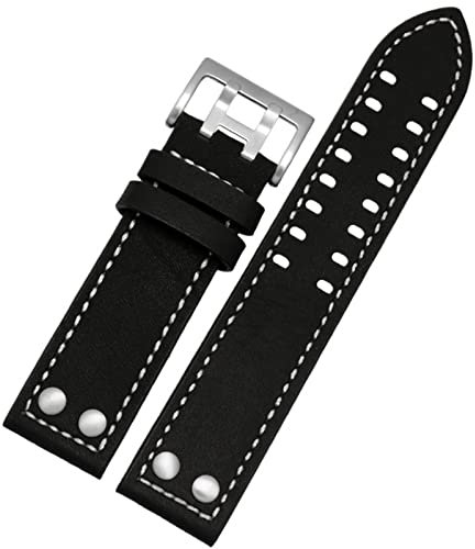 BONOOL Lederarmband Armband Handgelenk 20mm 22mm Band für Hamilton Aviation H77755533 H77616533 Echtes Leder Herrenuhrenarmband