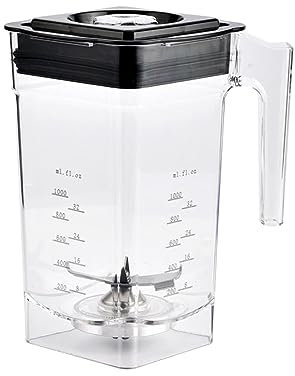 LOVIVER Licuadora Jarra Jarra con Tapa Capacidad de 32 Fácil de Limpiar Parte Superior Cuadrada Reemplazar contenedor Máquina de Batidos