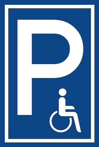 Panneau de stationnement pour personnes handicapées, plaque de mousse rigide en PVC 20 x 30 cm, 3 mm
