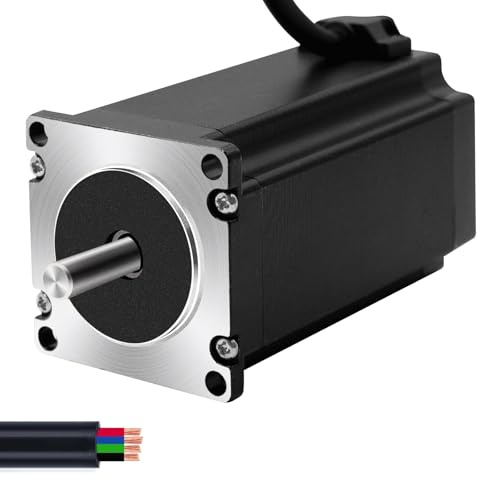 iMetrx Nema 23 1PCS Schrittmotor 100mm 2.5N.m 3.375V 4.2A Haltemoment 2-Phasen 4-Draht 1.8 Deg für CNC-Mühle-Kit oder 3D-Drucker